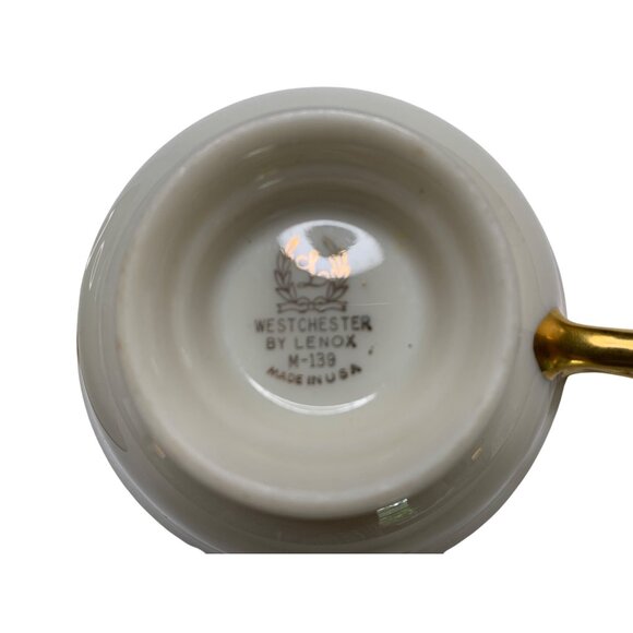 2 pc Gold Footed Tea Cup & Saucer Set 8677 Westchester Lenox M-139 MULTIPLE - Picture 11 of 14